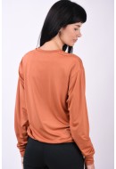 Women Blouse Adpt Adptgms Eva Crew Neck Amber Brown